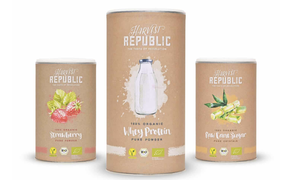 WHEY PROTEIN SHAKE BUNDLE Whey Protein + Erdbeerpulver + Rohrohrzucker