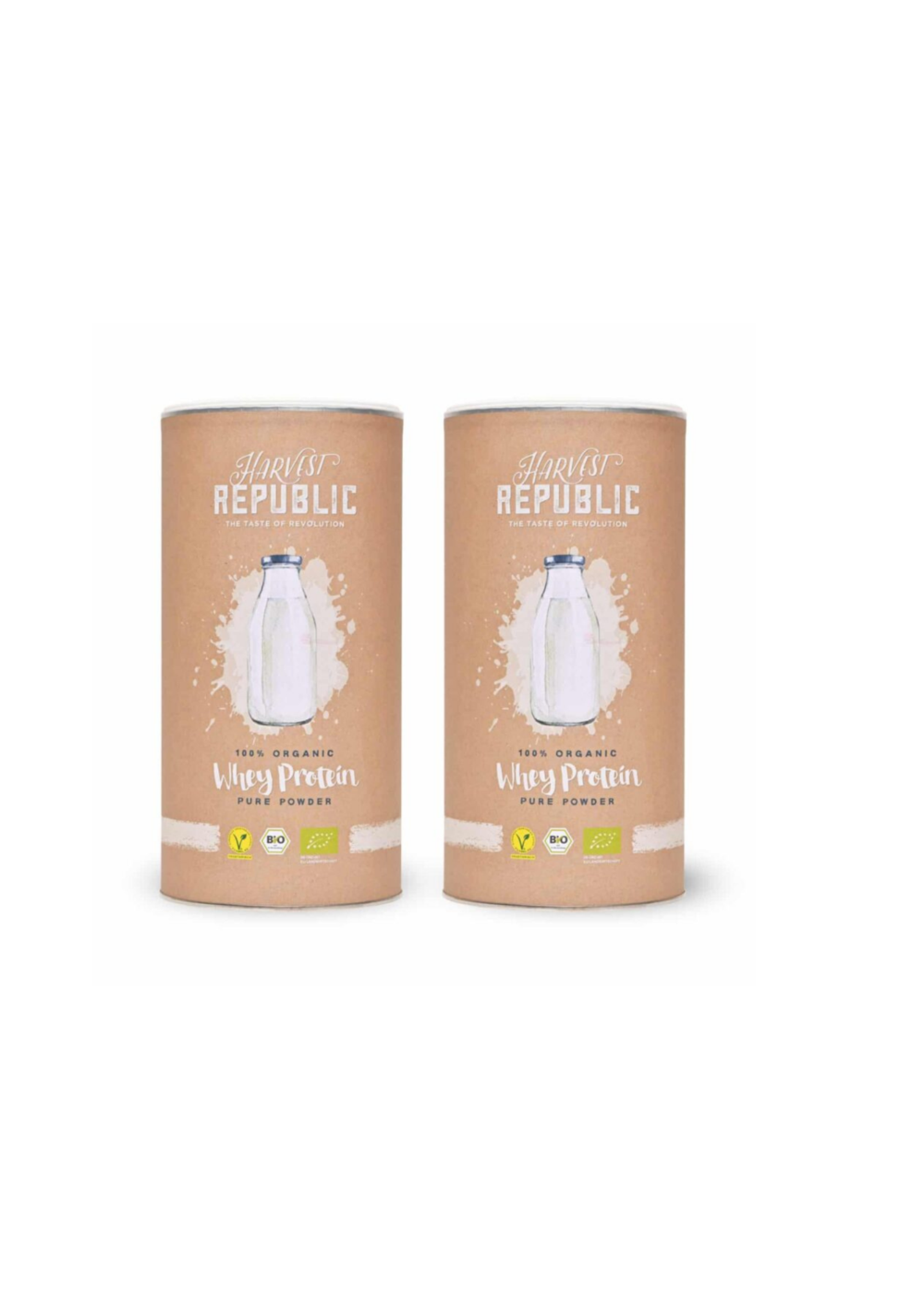 2x Organic Whey Protein Pure Powder